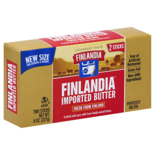 Finlandia Butter, Imported, Perfectly Salted