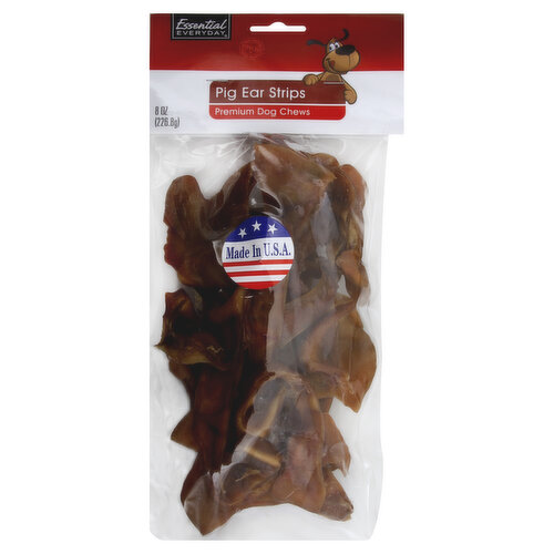 Essential Everyday Dog Chews, Premium, Pig Ear Strips