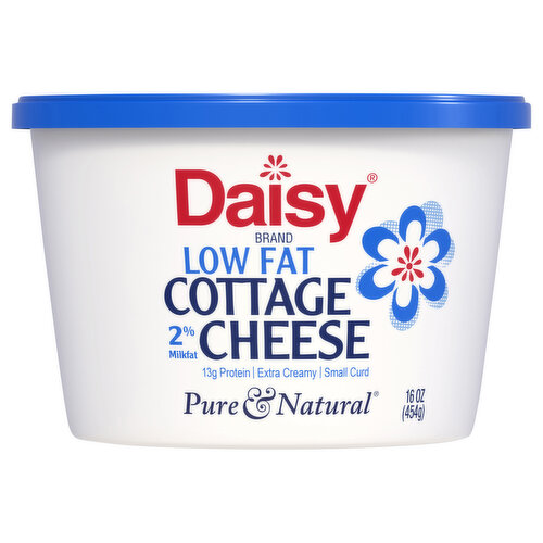 Daisy Pure & Natural Cottage Cheese, Low Fat, Small Curd, 2% Milkfat