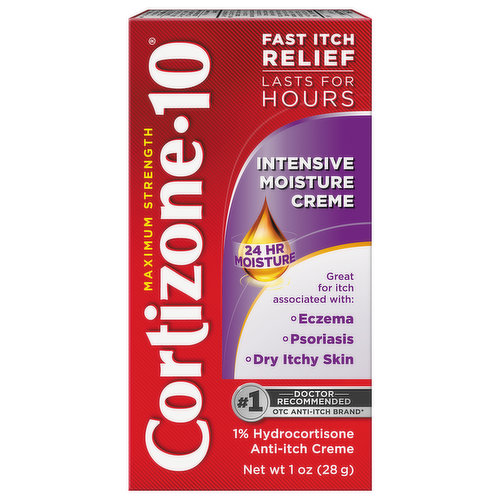 Cortizone-10 Anti-Itch Creme, Intensive Moisture Creme, Maximum Strength
