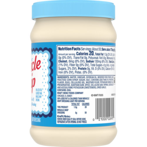 20 Miracle Whip Nutrition Facts 