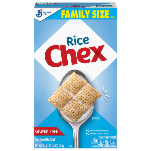 Rice Chex Rice Cereal, Oven Toasted, Family Size