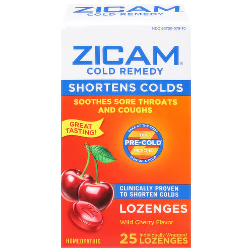 Zicam Cold Remedy, Wild Cherry Flavor, Lozenges
