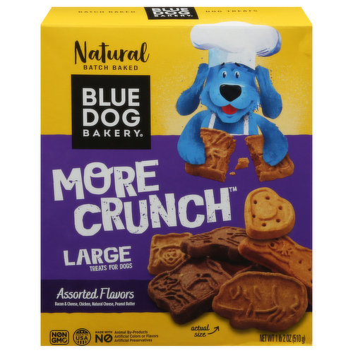 Blue Dog Bakery More Crunch Treats for Dogs, Assorted Flavors, Large
