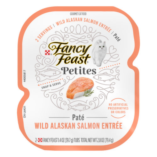 Fancy Feast Cat Food, Pate, Wild Alaskan Salmon Entree