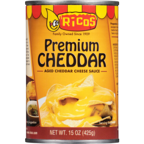 Ricos Cheese Sauce, Cheddar, Premium