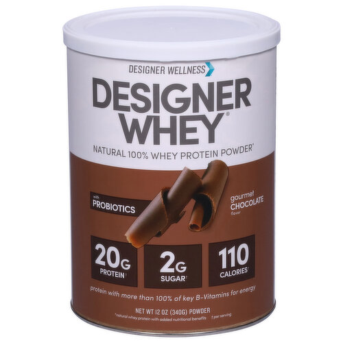 Designer Wellness Designer Whey Protein Powder, Gourmet Chocolate