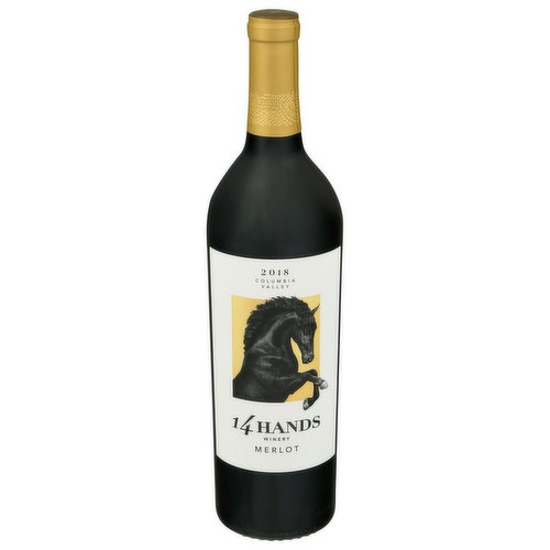 The Measure of Great Wine: Like the untamed horses of the Columbia Valley that stood a modest 14 Hands in height, our wild and wonderful wine packs a lot of character into a mere 750 ml bottle. Flavor Profile: Balanced with rich flavors and aromas of blackberry, plum, cherry and mocha. Find your wild. Alc. 14.5% by vol. 29 Cellared & Bottled by 14 Hands Winery Paterson, WA, USA.