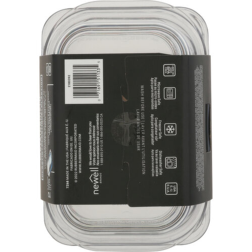 Rubbermaid Brilliance Container, Plastic, Value Pack