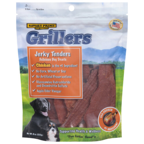 Savory Prime Grillers Dog Treats, Jerky Tenders, Chicken