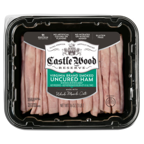 Castle Wood Reserve Uncured Ham, Virginia Brand Smoked