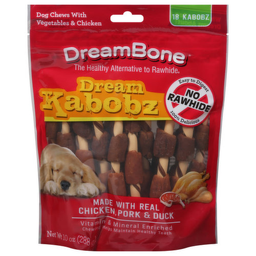DreamBone Dream Kabobz Dog Chews, with Vegetables & Chicken