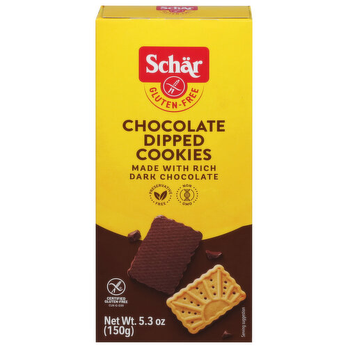 Schar Cookies, Gluten-Free, Chocolate Dipped