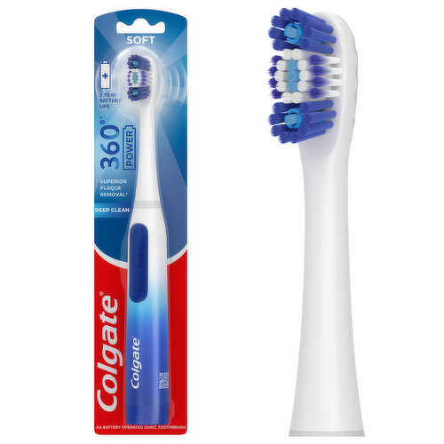 Colgate 360 Floss Tip Sonic Powered Battery Toothbrush