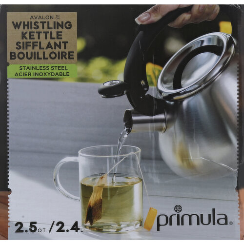 Primula Whistling Kettle with Tea Bag Buddy - Stainless Steel