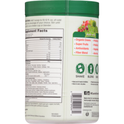 Country Farms Alkalizing Formula, Super Greens