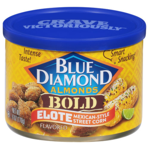 Blue Diamond Almonds, Elote Mexican-Style Street Corn Flavored, Bold