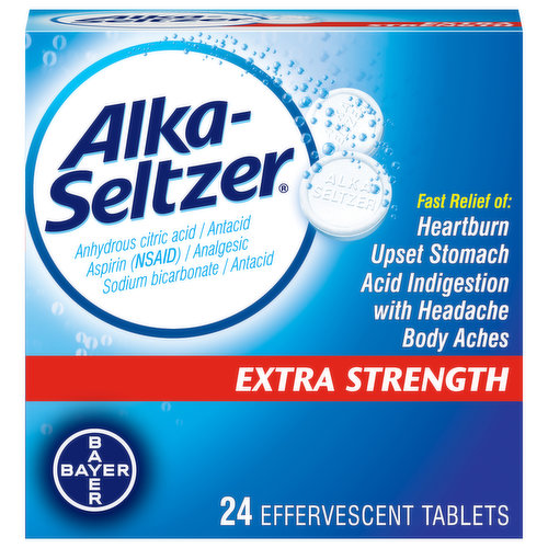 Alka-Seltzer Antacid/Analgesic, Extra Strength, Effervescent Tablets