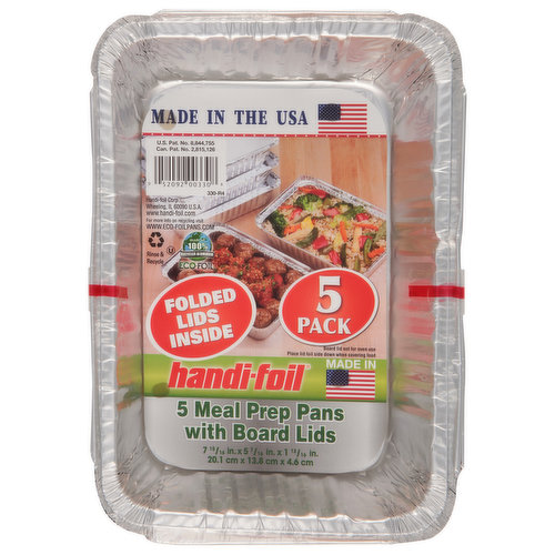Handi-Foil Meal Prep Pans, 5 Pack