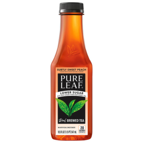 Pure Leaf Brewed Tea, Lower Sugar, Subtly Sweet Peach