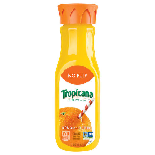 Tropicana 100% Orange Juice, No Pulp