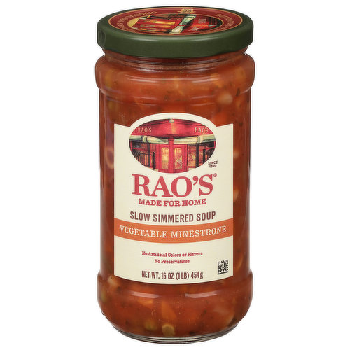 Rao's Soup, Slow Simmered, Vegetable Minestrone