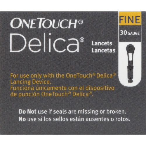 Onetouch Delica Plus Lancets, Fine, 30 Gauge - 100 lancets