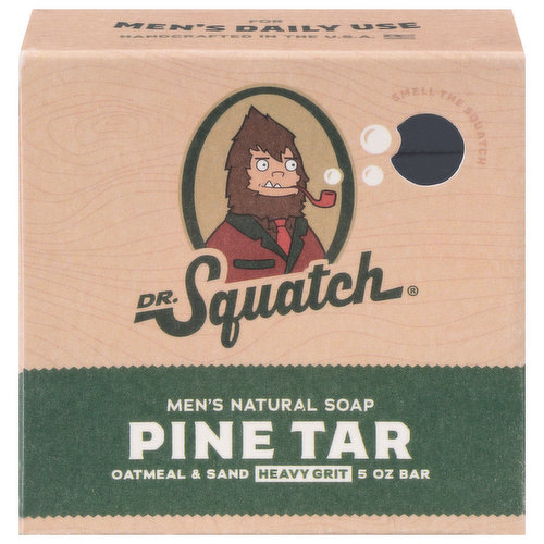 Dr. Squatch Natural Soap, Pine Tar, Men's