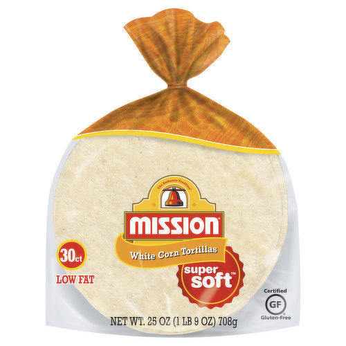 Mission Super Soft Tortillas, White Corn