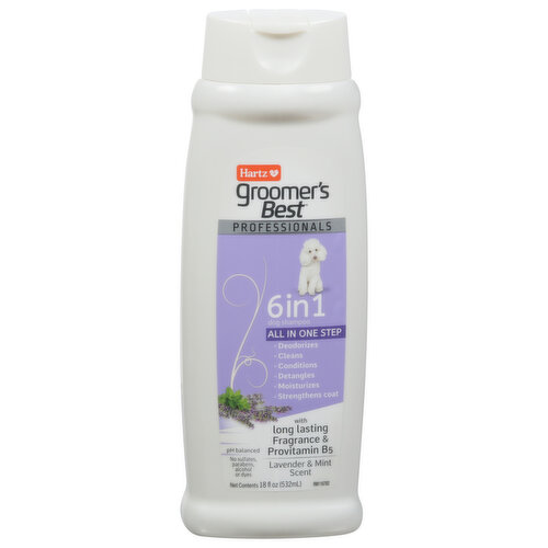 Hartz Groomer's Best Dog Shampoo, 6 in1, Lavender & Mint Scent, Professionals