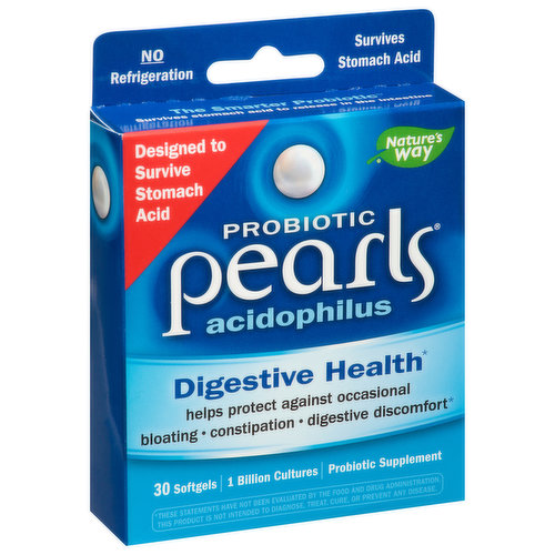 Nature's Way Pearls Probiotic Supplement, Acidophilus, Softgels