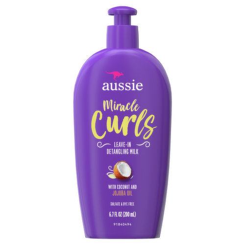Aussie Miracle Curls For Curly Hair - Aussie Miracle Curls Detangling Milk, 6.7 fl oz