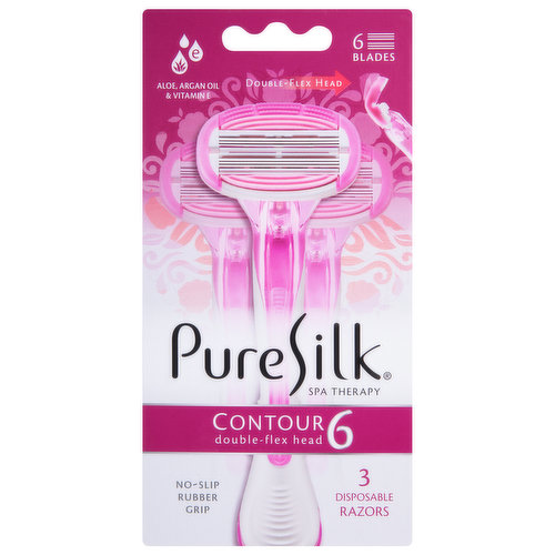 Womens Disposable Razor Bic 3 Pure Lady PINK Shave Sensitive Skin Face 3  Blades