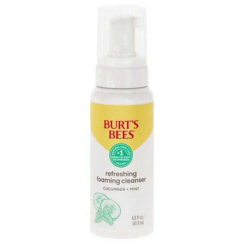 Burt's Bees Foaming Cleanser, Cucumber + Mint, Refreshing