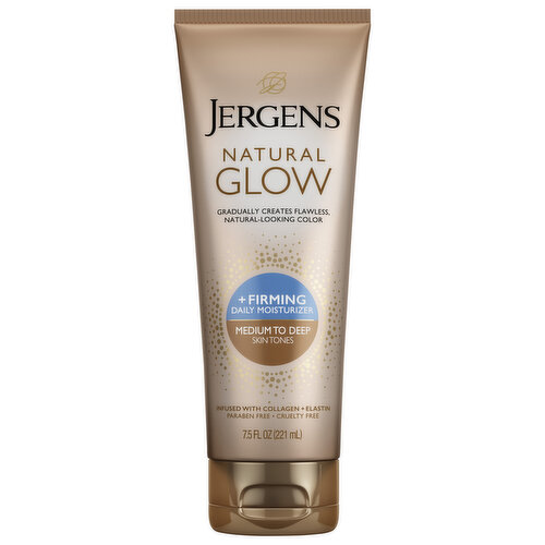 Jergens Natural Glow Firming + Daily Moisturizer, Medium to Deep Skin Tones