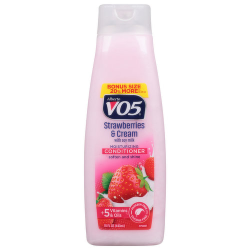 Alberto VO5 Conditioner, Moisturizing, Strawberries & Cream, Bonus Size