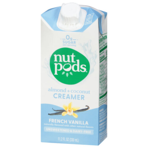 Nutpods Creamer, Almond + Coconut, French Vanilla