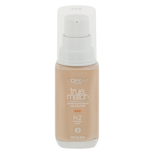 L'Oreal True Match Foundation, Super-Blendable, Neutral Light N2