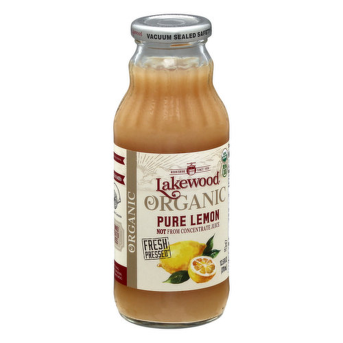 Lakewood Juice, Organic, Pure Lemon