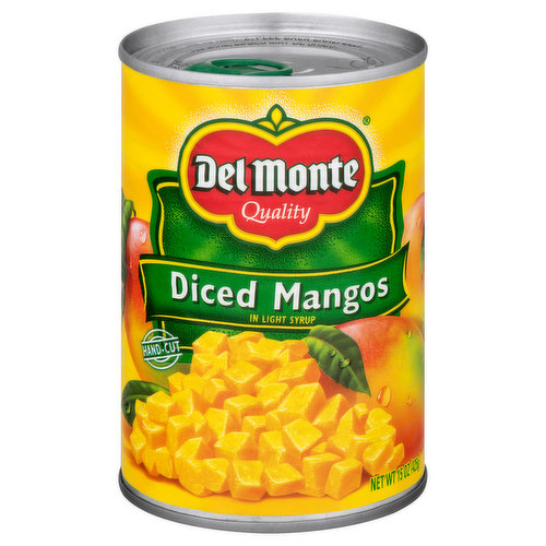 Quality. Hand-cut. www.delmonte.com. Questions or Comments? Call 1-800-543-3090 (Mon.-Fri.). Please provide code information from the end of can when calling or writing. Product Of Mexico.
