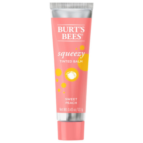 Burt's Bees Tinted Balm, Sweet Peach, Squeezy