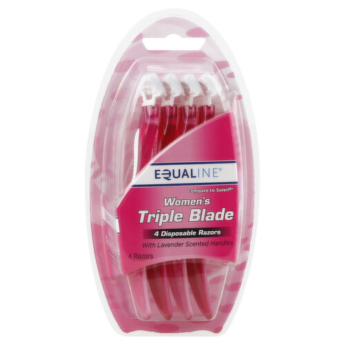 Equaline Razors, Disposable, Women's Triple Blade