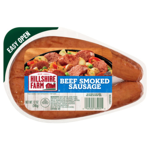 Hillshire Farm Beef Smoked Sausage, 12 ounces