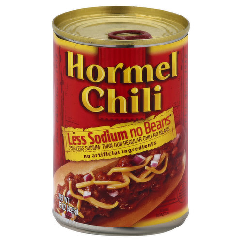 Hormel Chili, Less Sodium, No Beans