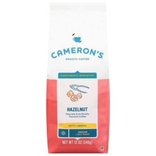 Cameron's Coffee, Ground, Light Roast, Hazelnut