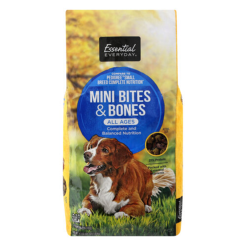 Essential Everyday Dog Food, Premium, Mini Bites & Bones, All Ages