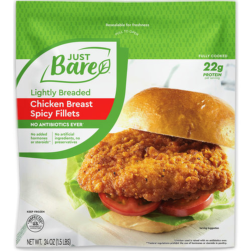 Just Bare Lightly Breaded Spicy Chicken Breast Fillets