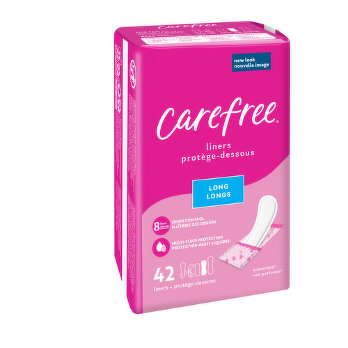 Carefree Acti-Fresh Unscented 42 Long Daily Liners 