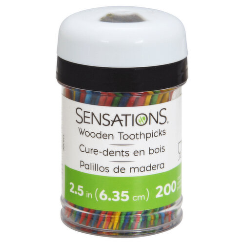 Sensations Toothpicks, Wooden