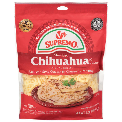 V&V Supremo Shredded Cheese, Chihuahua